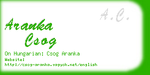 aranka csog business card